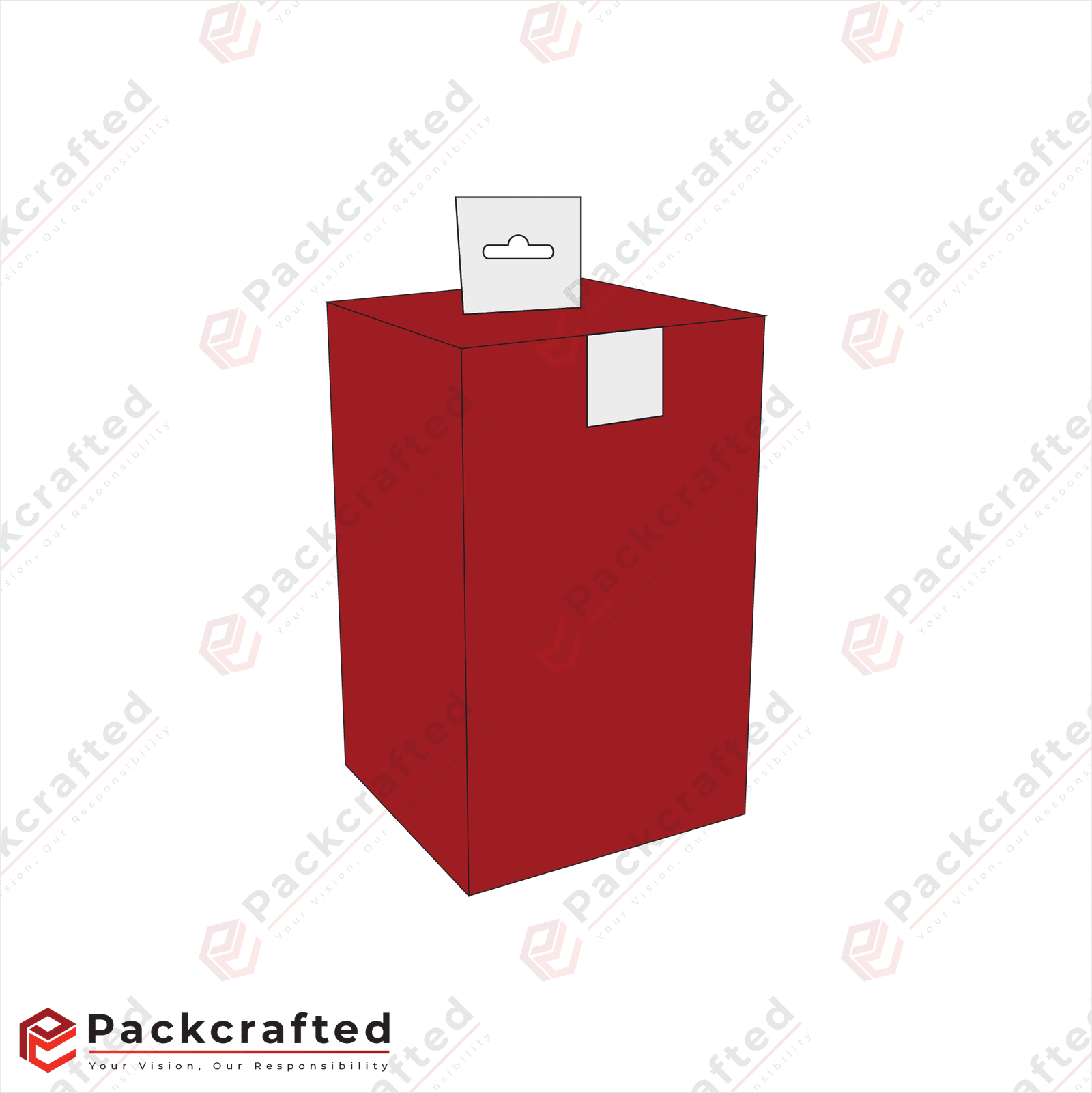 Box with Hanging and Locking Tabs